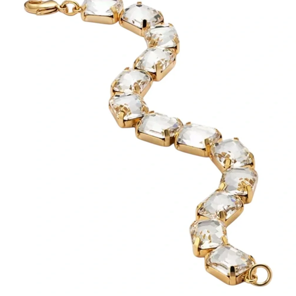 AQUA‎ x Wicked Clear Stone Tennis Bracelet in 14K Gold Plated NWT